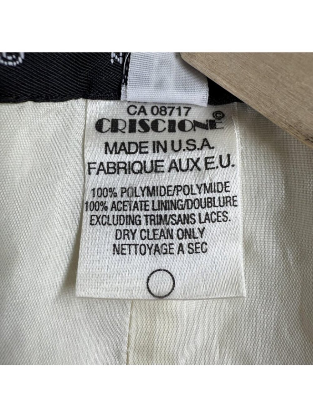 Vintage Criscione Dress Pants Womens Medium White Crepe Pleated Tapered USA Made - Picture 4 of 16